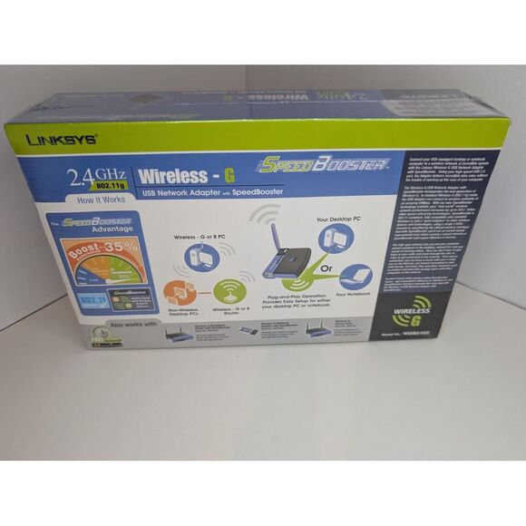 Linksys WUSB54GS-UK Wireless-G USB Network Adapter with SpeedBooster brand new - Picture 4 of 9